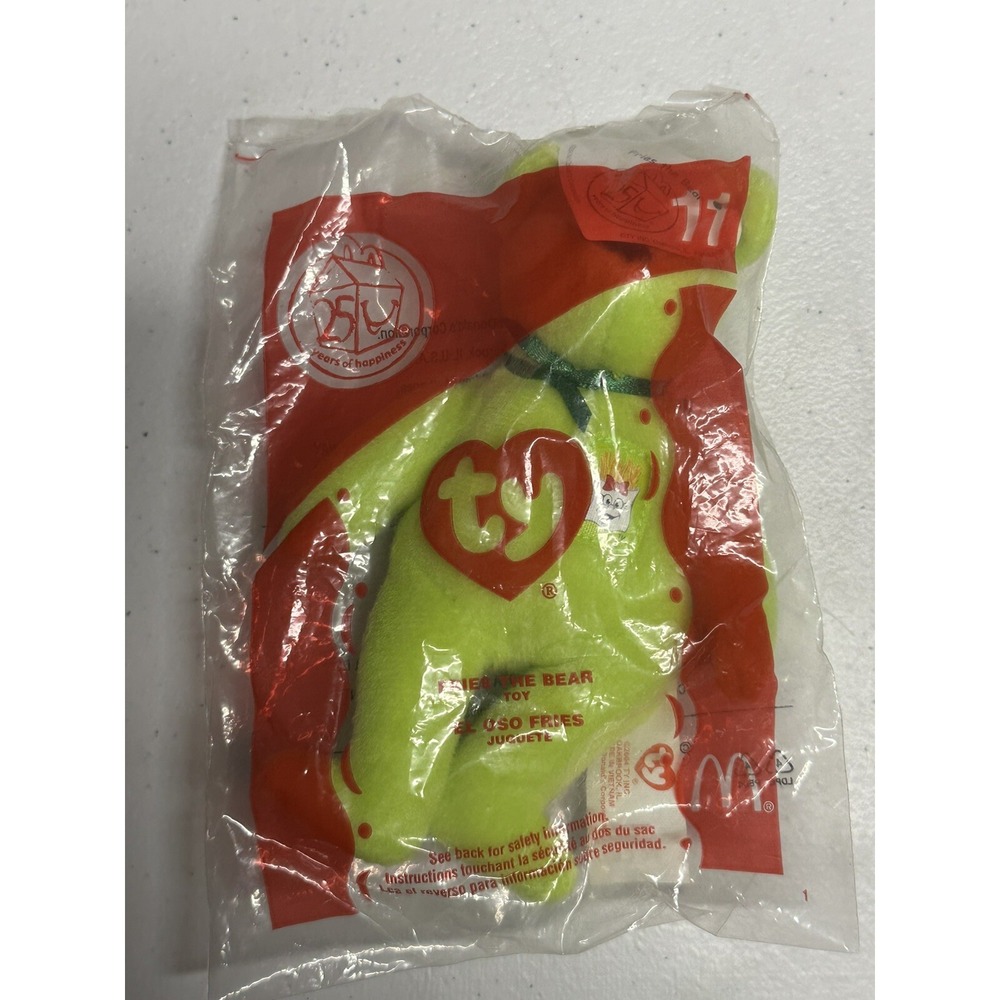 2004 25th Anniversary McDonald's Burger the Bear Ty Beanie Babies #11 New